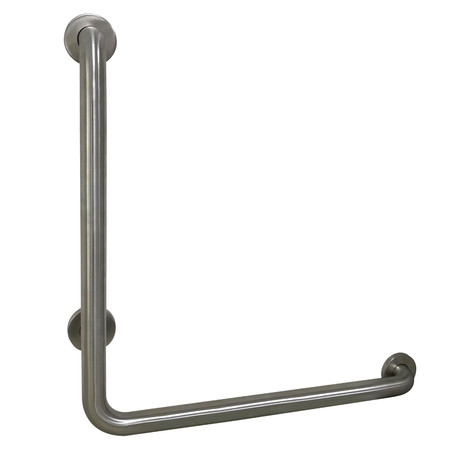 MADE TO MATCH 27-1/16" L, L-Shaped, 18 ga. Stainless Steel, Grab Bar, Brushed Nickel GBL1224CSR8